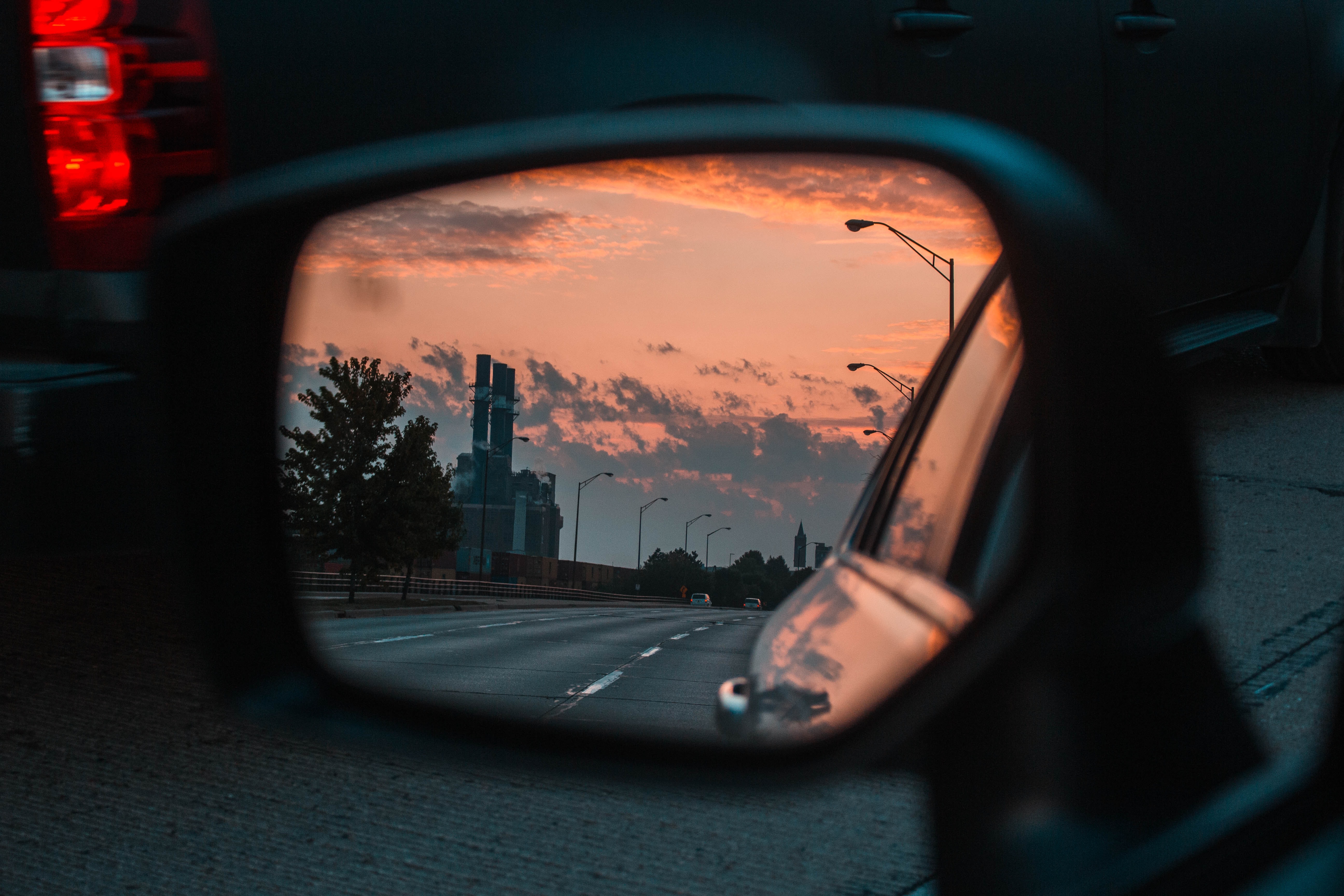 A photo of car mirror