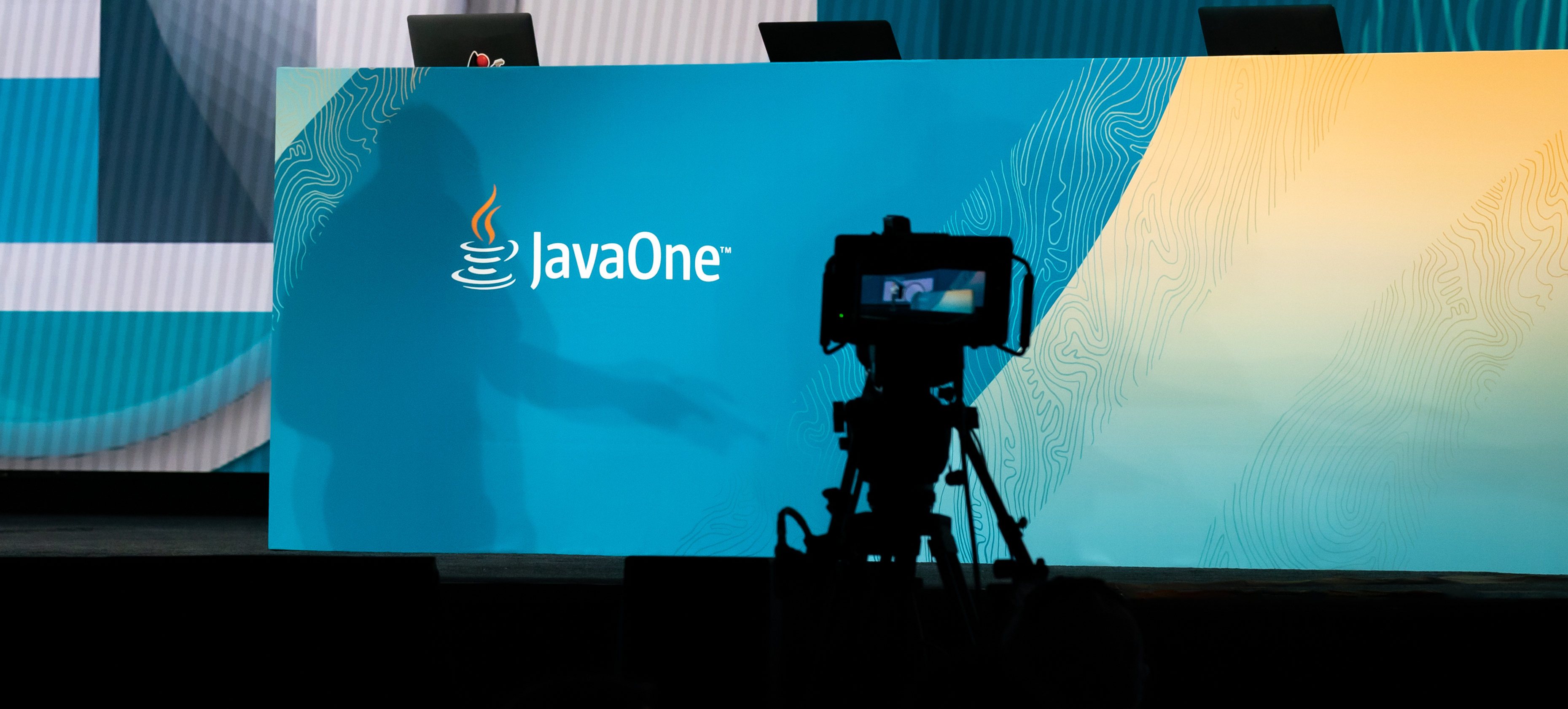 Stage with a JavaOne podium