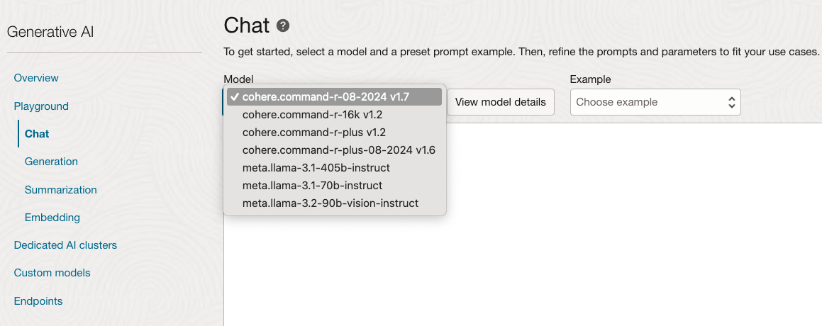 OCI Chat Models 